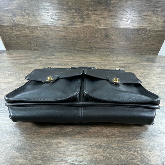 VTG Coach 5279 Black Leather Messenger Briefcase USA - Picture 4 of 13